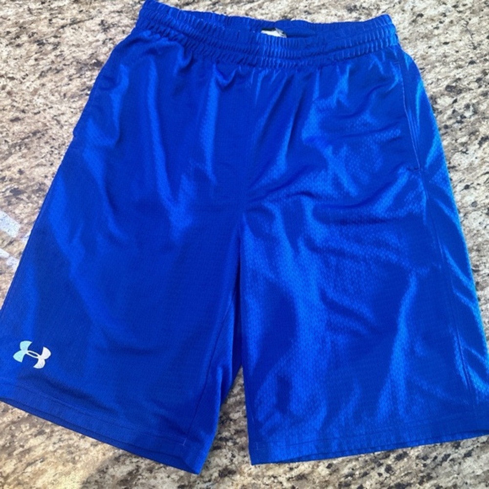 Under Armour blue and white shorts -‎ youth large - or men’s medium ish